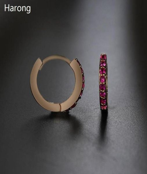 

5color aesthetic zircon copper gold hoop earrings noble inlaid crystal round earrings for woman luxury wedding jewelry gifts3079847, Golden;silver