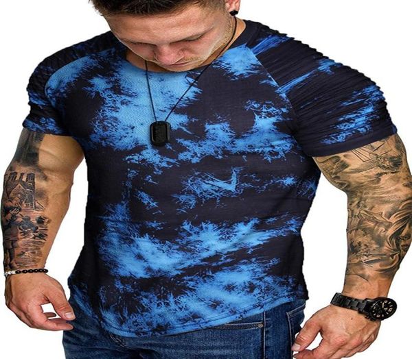 

men039s muscle tshirt pleated raglan sleeve bodybuilding gym tee short sleeve fashion workout shirts hipster shirt39630594142968, White;black