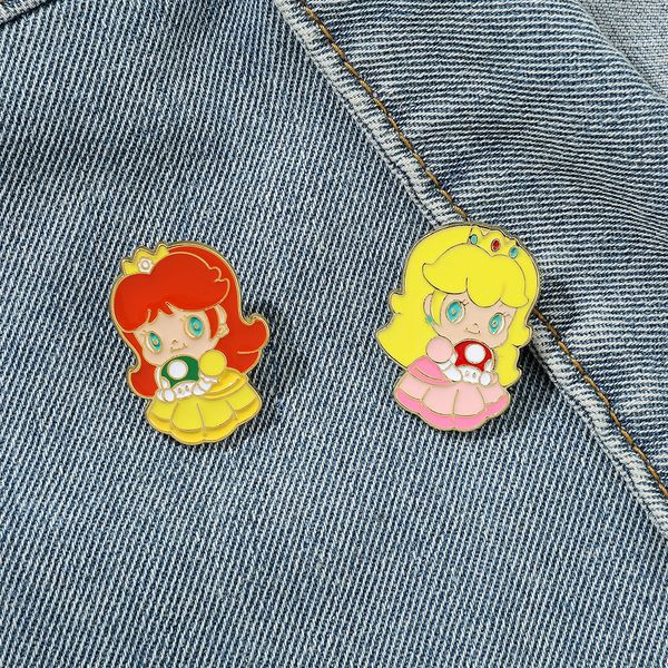 

game princess cute anime movies games hard enamel pins collect cartoon brooch backpack hat bag collar lapel badges, Blue
