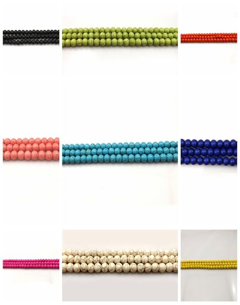 

8mm turquoise loose beads for jewelry diy 11 various colors pack of 250pcs9986025, Black