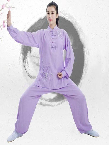 

ethnic clothing women men traditional chinese linen wushu tai chi exercise costume kungfu martial art uniform suit outfits5474956, Red