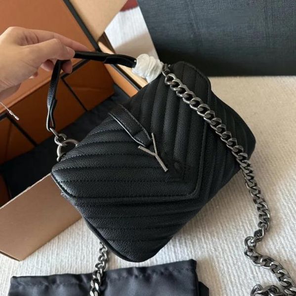 

womens handbag designer bag shoulder bag soft leather bag black classic diagonal quilting chain double valve medium cross body caviar bag