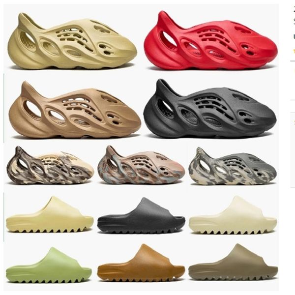 

eur46 slippers bone onyx resin pure ochre holes foams runner designer slides sand vermilion moon grey sandals size 36-47 pantoufle fashion m, Black