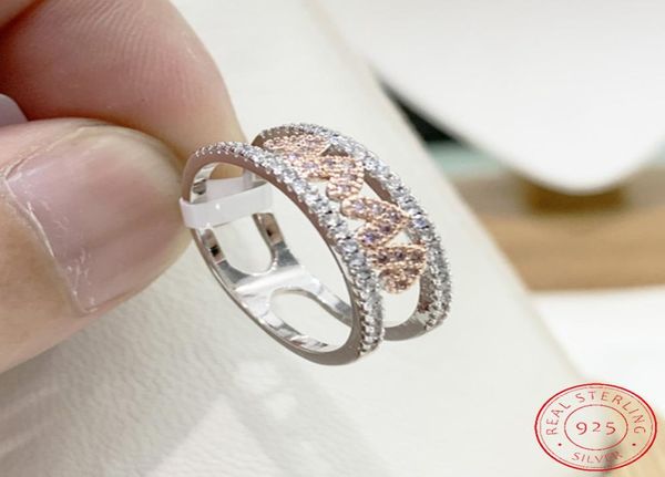 

women charm rose gold heart ring 925 sterling silver wedding engagemen band jewelry gift xr4998980621, Slivery;golden