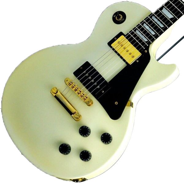 

paul studio 2009 mod alpine white gold hard war electric guitar