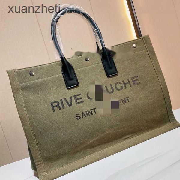

a as tote lady gauche women ys designer rive bag classic used cowhide shopping canvas super large capacity travel can be size 48.35 abrasion