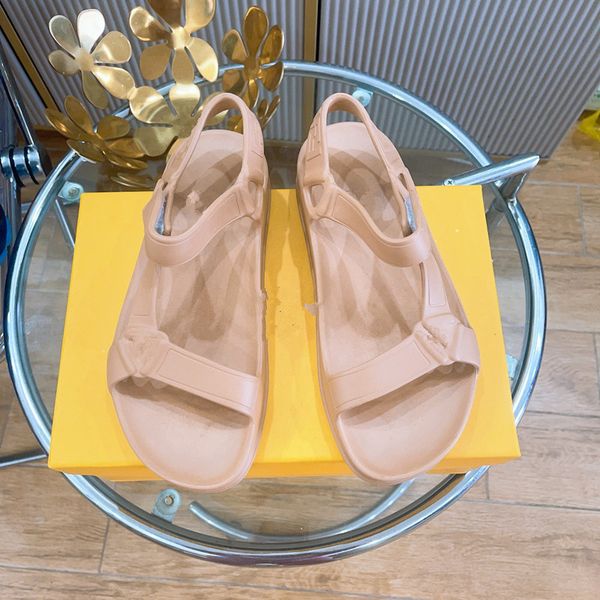 

slipper luxury designer sandal lady slides platform wedge rainbows summer slippers for women men 0722, Black