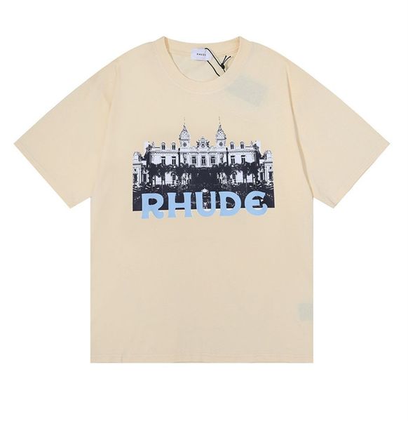 

2023 summer new short-sleeved t-shirt, unisex. the product is made of heavy industrial washing process. the front and the back are hand-pain, White;black