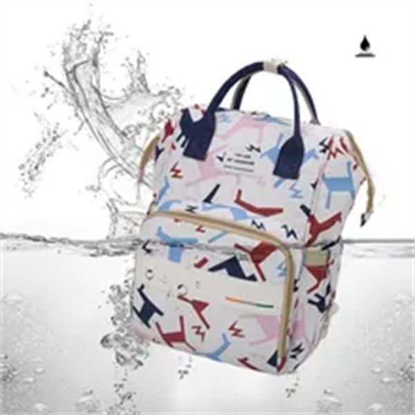

mommy bag double shoulder bag women's large capacity outdoor mother baby bag spicy mother with baby oxford cloth backpack a2, Black