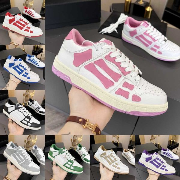 

amri skel running shoes bandana spring sneaker amirl men women casual shoes designer low shoe leather bones applique upper eva footbed sport