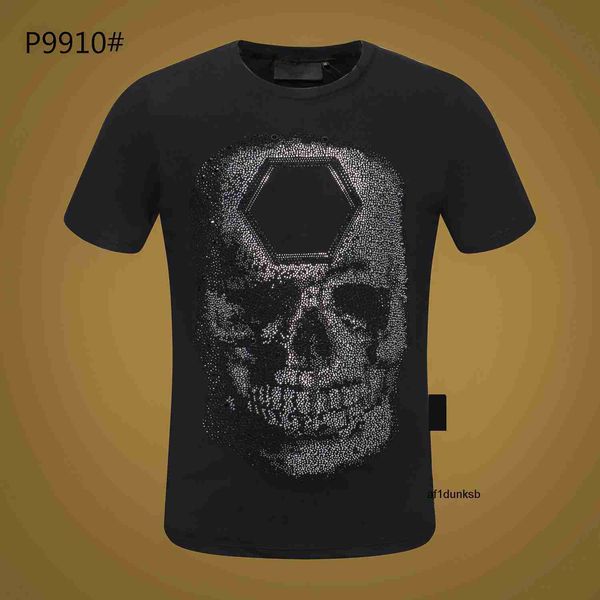 

tee plein philipps mens tshirts men designer bear skull diamond t shirt short sleeve dollar oneck brown bear brand skulls tshirt tees 13ar5, White;black