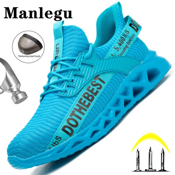 

dress shoes steel toe safety for women men lightweight work sneakers puncture proof coustruction boots 230725, Black