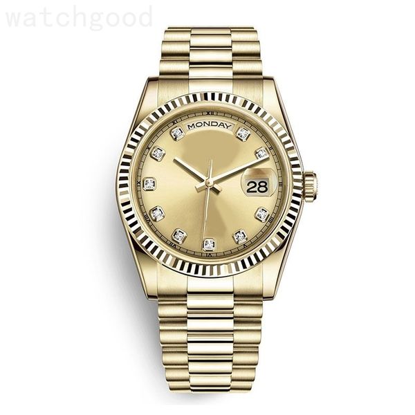 

day date designer watch women watches diamond 41mm automatic mechanical montre homme black blue mens watches daily dh09 c23, Slivery;brown
