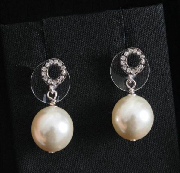 

fashion mini diamond pearl earrings aretes orecchini for women party wedding lovers gift jewelry engagement with box2375036, Golden
