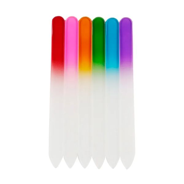 

colorful glass nail files durable crystal file buffer nailcare art tool for manicure uv polish tools