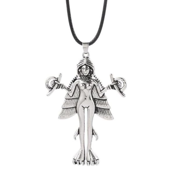 

pendant necklaces lilith innana ishtar necklace demon sigil luciferian satanic talisman chain occult amulet jewelry6197566, Silver