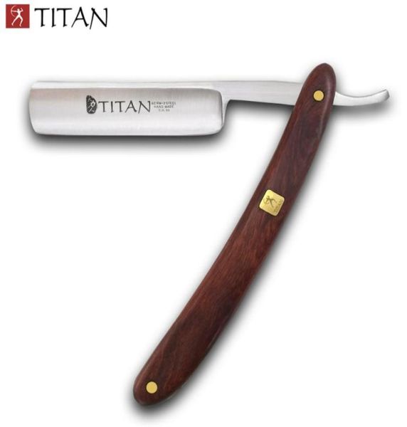 

titan wood handle straight razor steel blade sharp already j1907122694564
