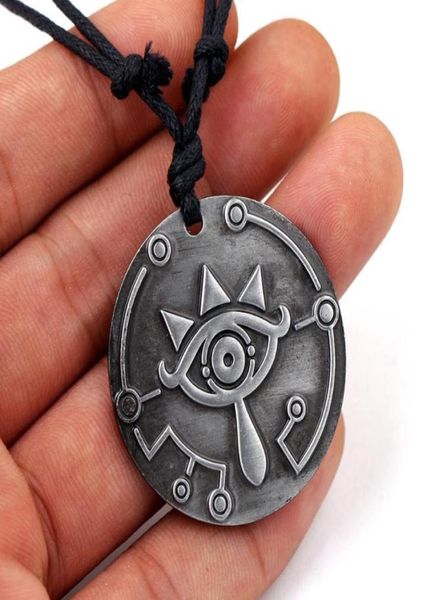 

pendant necklaces thelegendofzeldas breath of the wild choker necklace for men women vintage sheikah eye cosplay jewelry gift2576431, Silver