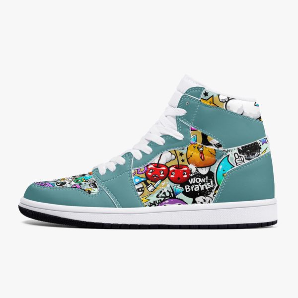 

diy basketball shoes mens womens blue cherry trainers outdoor sports 36-48