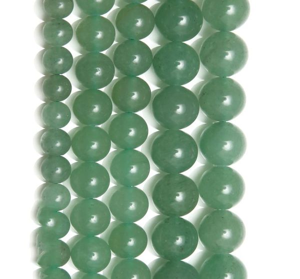 

8mm natural stone green aventurine round loose beads 15quot strand 4 6 8 10 12 14mm pick size for jewelry making3399064, Black
