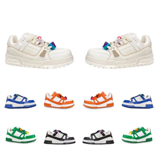 

new training shoes trainer maxi sneaker designer sports shoes men and womenbuckle leather sports shoes board shoes couple fashion bread gree