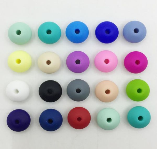 

200pcs 127mm bpa silicone lentil teething beads diy baby bracelets pacifier abacus chewing jewelry teethers necklace beads2284324