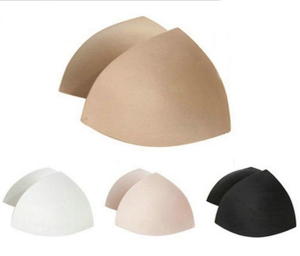 

women triangle cups bikini sports bra pad enhancers chest push up insert foam pads for swimsuit padding accessories5723743, Black;white