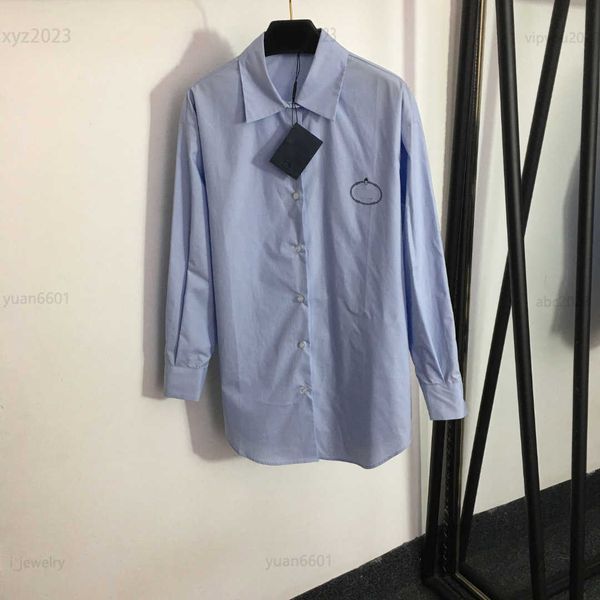 

womens designer clothing lady blouse solid color versatile lapel shirt size s-l fashion pocket brush flocking letters girl shirt july24, White