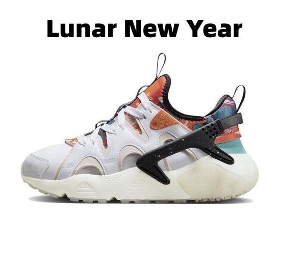 

designer shoes huarache craft men women triple black white coconut milk light silver lunar new year sanddrift white gum trainer sports sneak, White;red