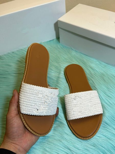 

luxury sandals woman's woody flat mule slippers designer famous womens slides summer black white beige 0722
