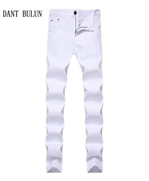 

2018 new stretch skinny men multi solid color jeans fashion casual black red white blue khaki plus size trousers7427370