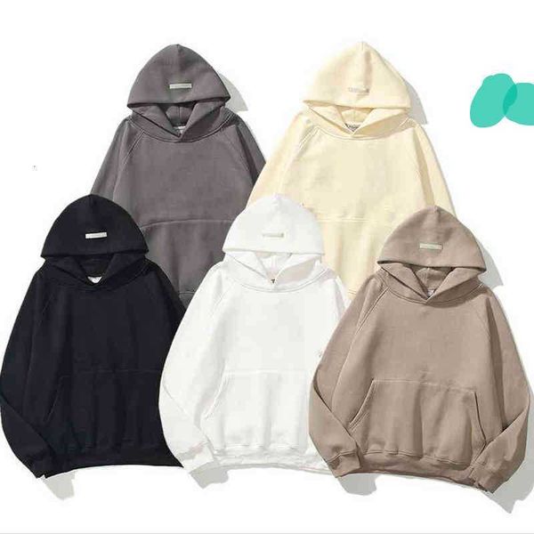 

ess warm hooded hoodies designer mens womens fashion streetwear pullover sweatshirts loose hoodies lovers clothing early spring autumn clot, Black