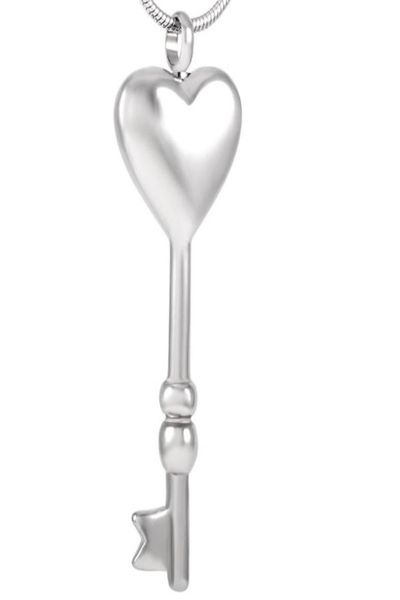

airaz013 lock you in my heart key shape funeral urn necklace engravable stainless cremation pendant for loved ones ashes holder7658646, Silver