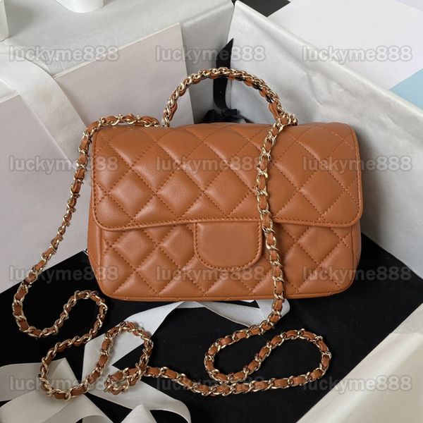 

10a mirror quality designers diamond handle flap bags small quilted purse luxurys womens real leather handbags crossbody shoulder chain stra