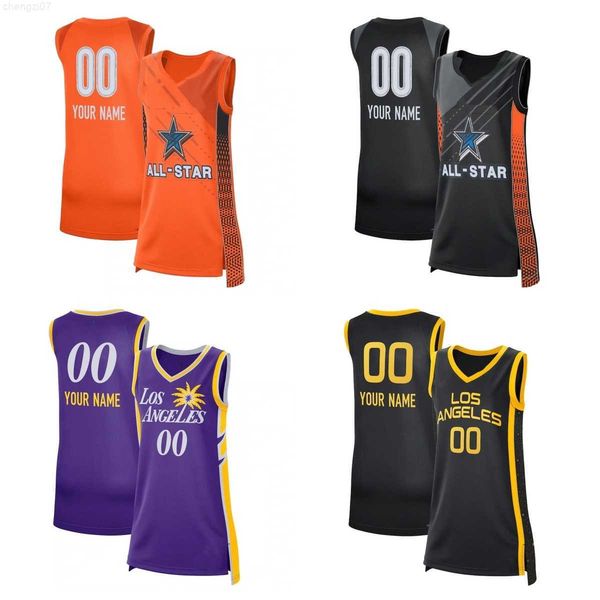

2023 all-star women los basketball angeles sparks jerseys 23 azura stevens 44 karlie samuelson 24 destanni henderson 1 zia cooke 12 rae burr, Black;red