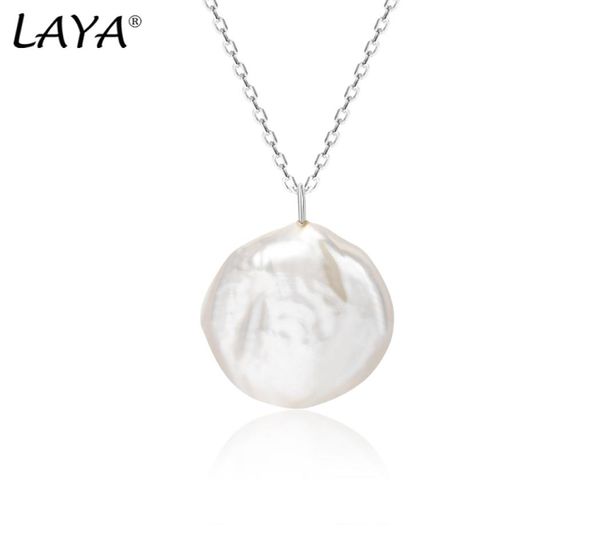 

laya 925 sterling silver pendant necklace for women contracted fashion natural baroque pearl party wedding luxury jewelry 2022 tre6589346