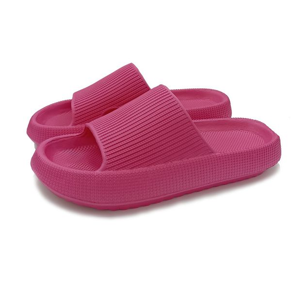 

thick sole slippers for women in summer indoor home bathroom shower couple sandals men height increase designer rubber slides sliders red, Black