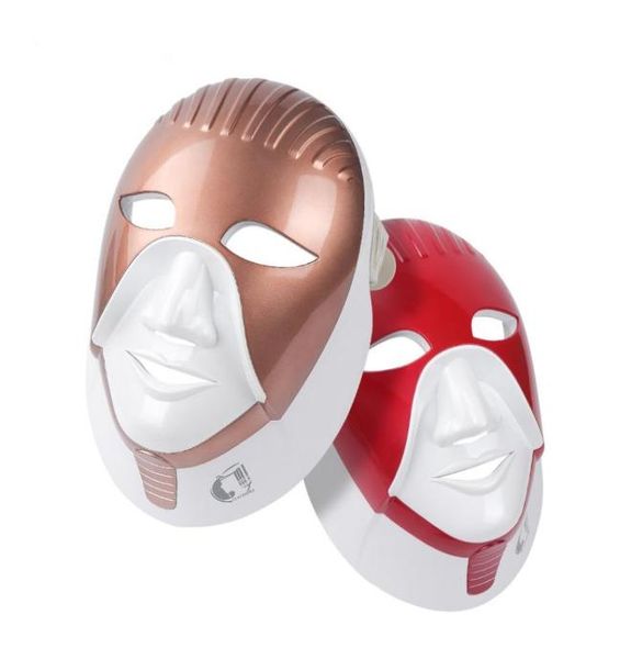 

rechargeable wireless 7 colors led mask for face skin care facial masks with neck egypt style pon therapy machine6639042