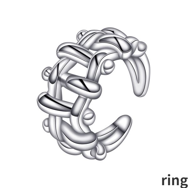 

2023 japan, south korea, europe and the united states are selling s925 sterling silver irregular round knot open women's ring