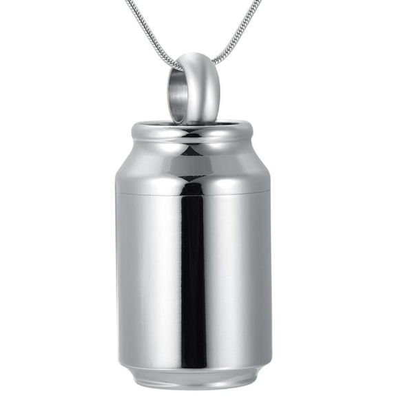 

personalised coke can stainless steel perfume bottle pendant factory whole cremation jewelry paw print necklaces f7374901, Silver