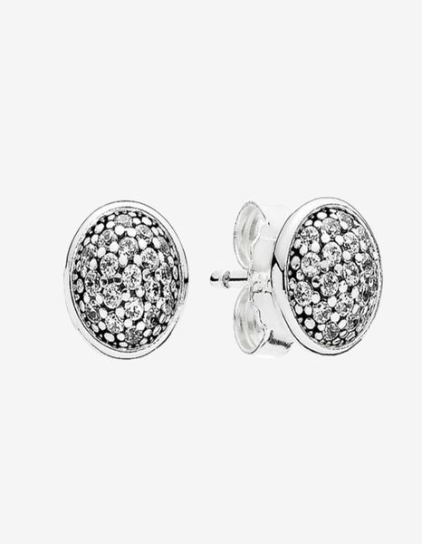 

cute small earrings cz diamond pave women mens fashion jewelry for 925 sterling silver stud earring with original box6495333, Golden;silver
