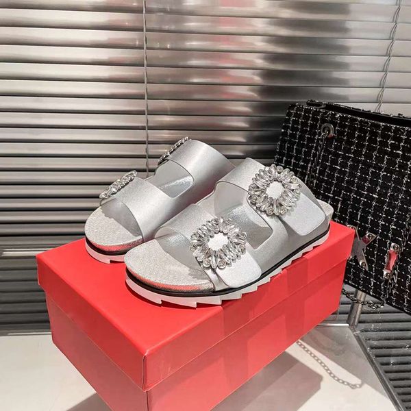 

fashion sandals women anagram slippers diamond laces button embellished italy trendy double silver ankle strap leather peep toe designer san, Black
