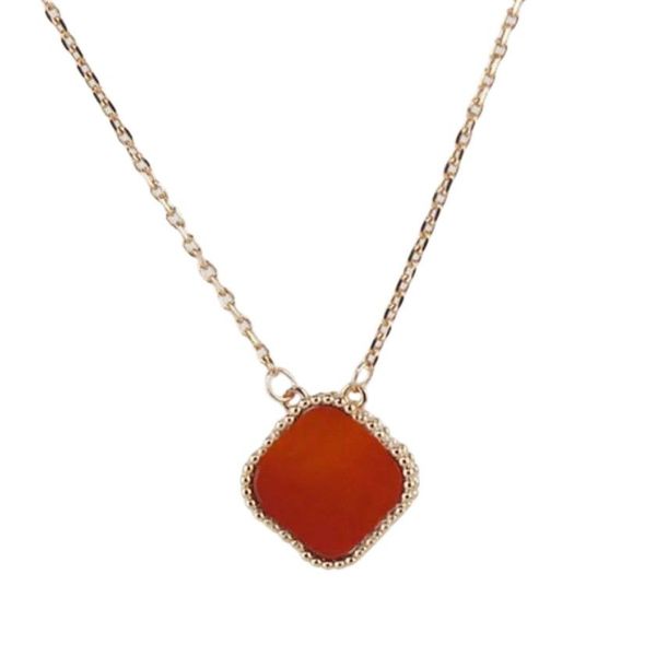 

necklaces women 15mm fashion classic4/four leaf clover stainless steel plated 18k for women&girl fashion new style valentine's mother&#, Silver