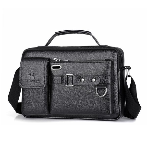 

briefcases fashion men s shoulder bag portable pu leather handbag briefcase 230724