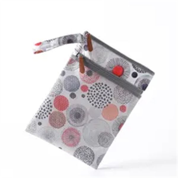 

34*25cm wet dry bag with two zippered diapers nappies carry bag waterproof reusable milk bottle storage bag diaper bags for baby, Black