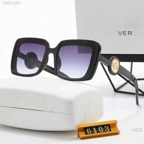 

23ss luxury designer versage sunglasses men's women's vercace sunglasses trendy fashion casual sunglasses polaroid nylon high-defi, White;black