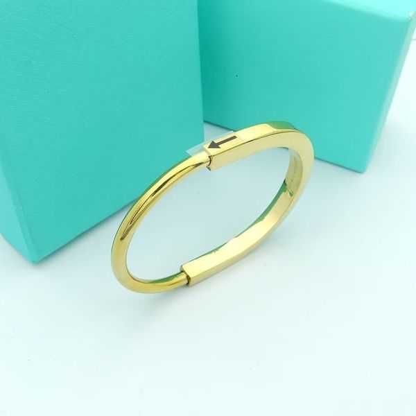 

steel bangle designer lock bracelet silver rose gold bracelets for women jewelry with velvet bagy5y4, Black