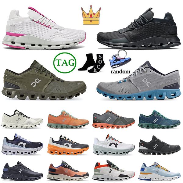 

2023 og running shoes on cloud sneakers fashion zapatos platform white black cloudnova form eclipse rose turmeric frost vista pink onclouds