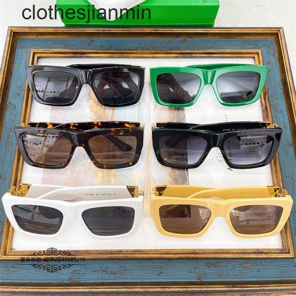

2023 fashion design sunglasses %80 factory wholesale and retail b family ins same style square sunglass female personality green male bv1178, White;black