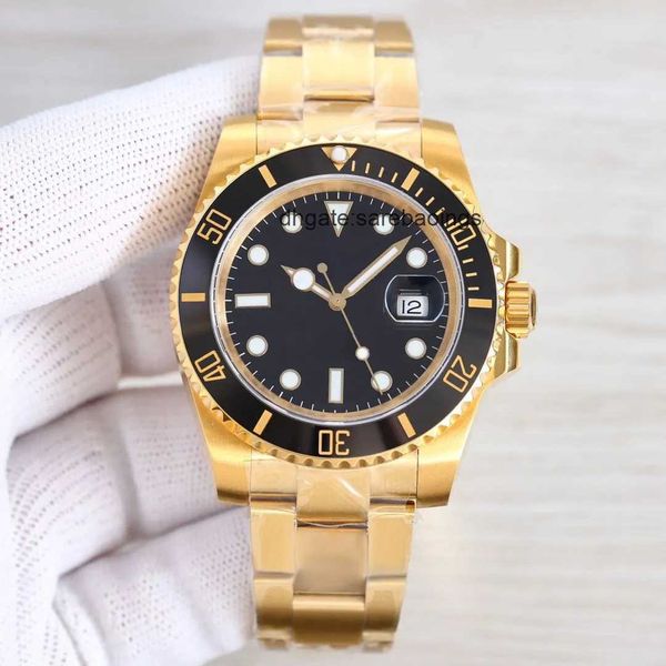 

luxury mens watch crime classic waterproof ceramic bezel hand automatic 2813 movement watches sapphire 904l stainless steel montre de luxe w, Slivery;golden